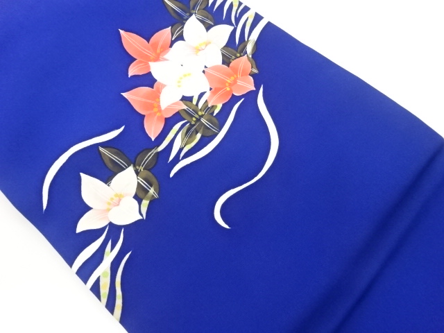 塩瀬手描き花々模様名古屋帯